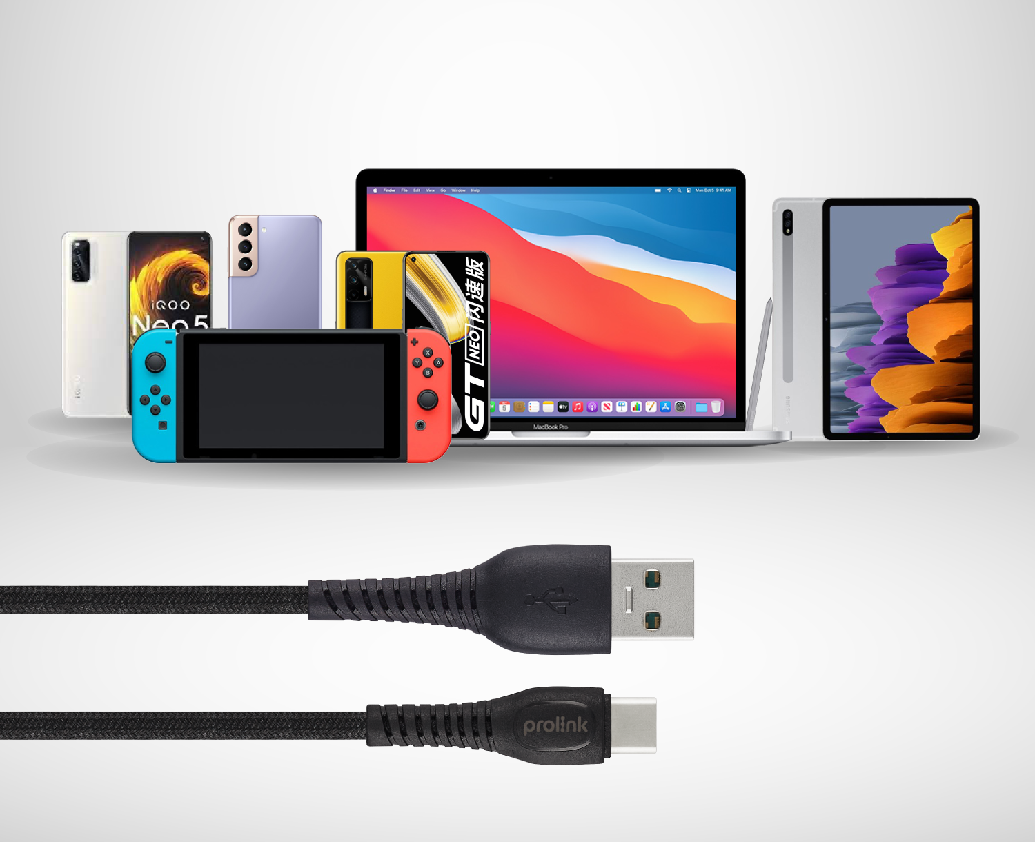 Prolink | USB™ Type-A to C Cable (5A, 40W)