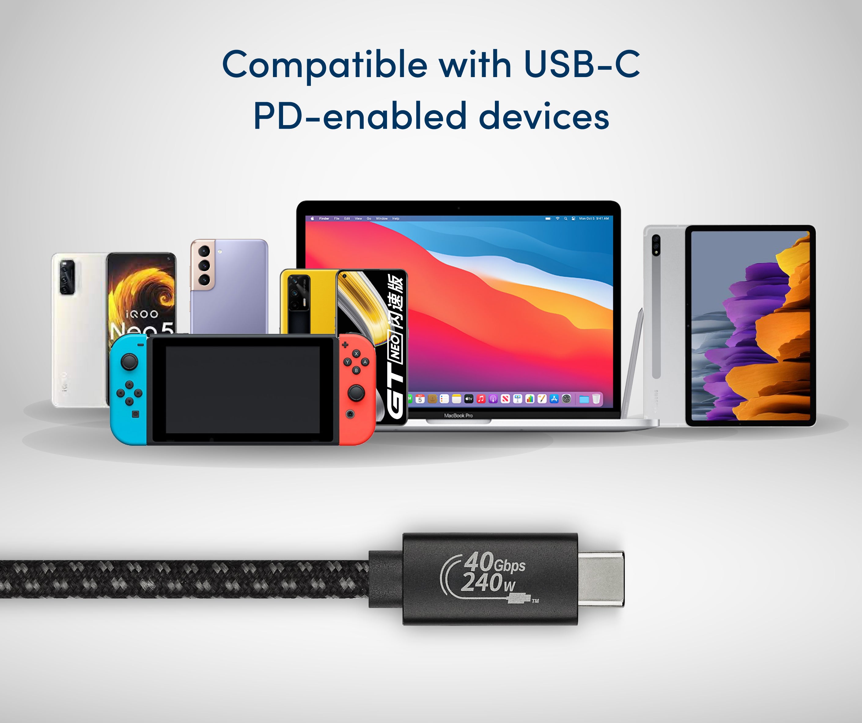 Prolink Cable Prolink | USB4™ Gen 3 Type-C to C Cable (5A, 240W)