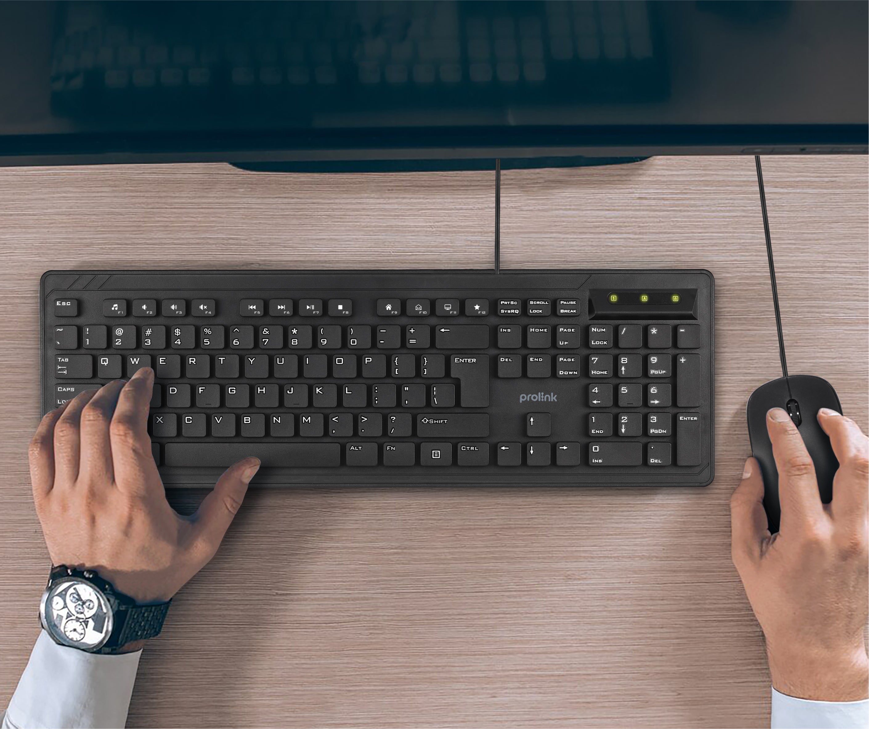 Computer Media Keyboard Wired Multimedia Keyboard – Prolink