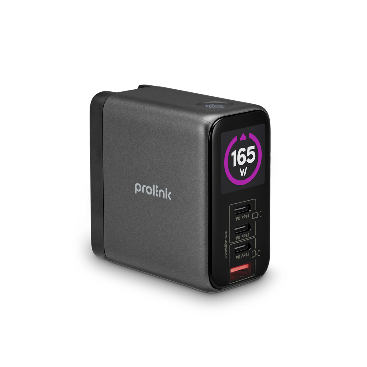165W 4-port GaN TFT Display Charger