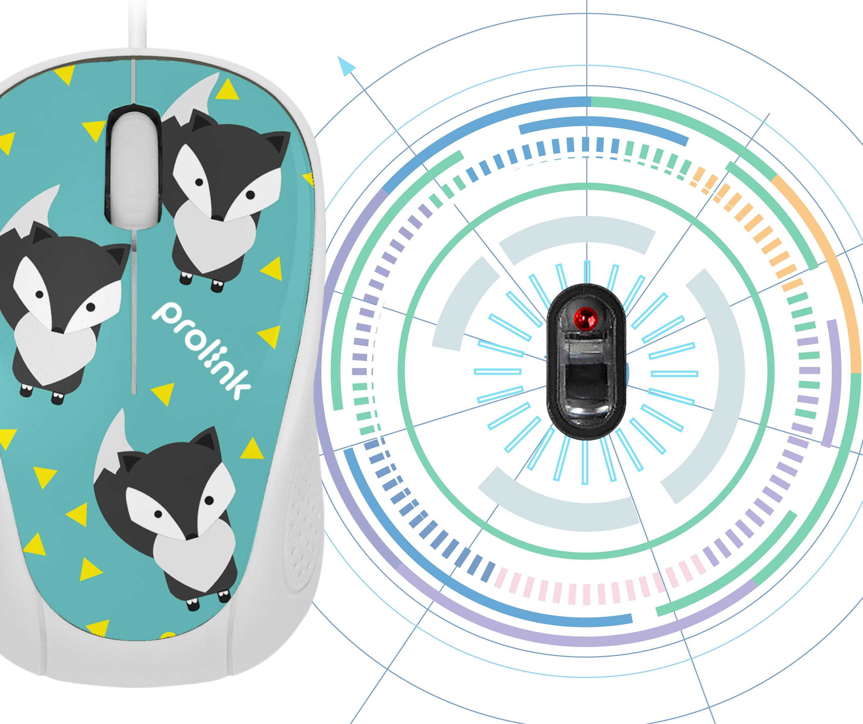 Optical Tracking Mouse Example Prolink | Artist Series Wired Optical Mouse
